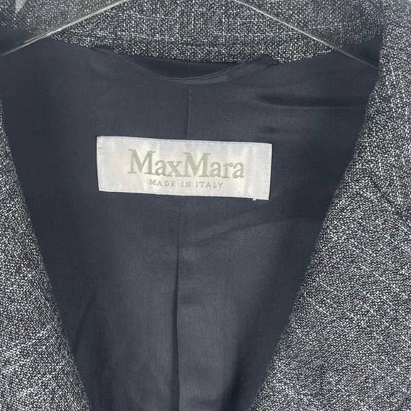 MAX MARA Wool Viscose Blazer Jacket Tweed Two Button - Picture 3 of 9